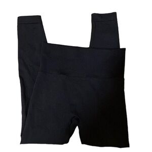 Scrunched butt lifter solid black high waisted gym fitness yoga leggings